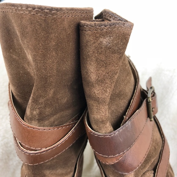 Frye Suede Harlow Multi Strap Boots - Picture 8 of 8